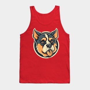 Cartoon dog head Tank Top